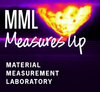 Thermographic image of polymer extrusion with MML Measures up logo
