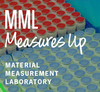 MML Measures Up logo on background of test tubes