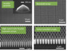 Four examples of GaN nanostructures grown with selective epitaxy by molecular beam epitaxy, illustrating different morphology for Ga-polar vs. N-polar crystals.