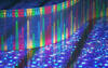 a stylized graphic of a ribbon of multicolored A's, C's, T's, and G's astride an electrophoresis readout