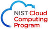 Logo that says NIST Cloud Computing Program and has a half blue cloud