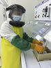 Patricio Flores in the cleanroom