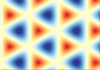 Pattern of regularly repeating blue and red triangles