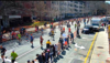 One frame of the Boston Marathon live video stream that was transmitted using Spectronn's technology. 
