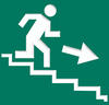 Illustration of person going downstairs