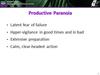 Richland College Productive Paranoia slide: Latent fear of failure; Hyper-vigilance in good times and bad; Extensive preparation; and Calm, clear-headed action.