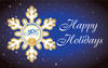 Happy Holidays from the Baldrige Program artwork showing a snowflake with the 30th Anniversary logo in the middle.