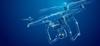 graphic art of 3D drone made with point cloud