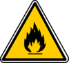 Yellow Fire Hazard Sign