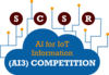 Internet of Things Cloud image with the letters, "SCSR AI for IoT Information (AI3) Competition)"