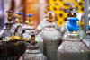 Photograph of gas cylinders
