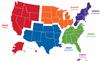 Map of US segmented into regions