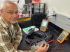 Mike Stocker working with EVSE equipment