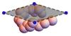 4 entangled sensors (blue circles) are used to measure properties of a large molecule