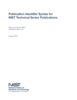 Publication identifier syntax for NIST technical series publications cover page