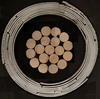 Cross-section of a high-temperature superconducting cable design invented at NIST.