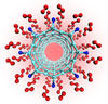 computer model of titanium atoms