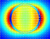 Field within and around a 60 nm radius gold nanoring