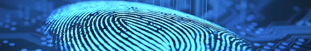 blue background with partial bright blue fingerprint overtop